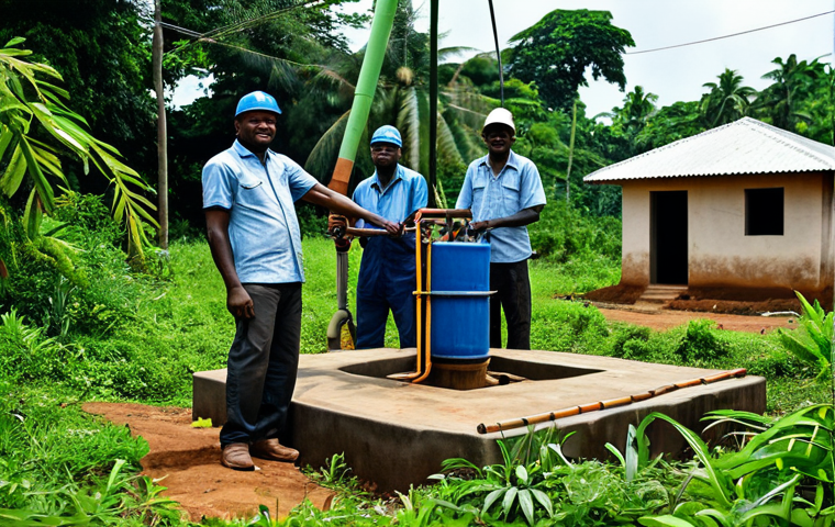라이베리아의 물 부족 문제와 해결책 - Infrastructure & Community**

"A community in Liberia working together to build a well with modern p...