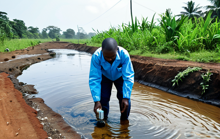 라이베리아의 물 부족 문제와 해결책 - Sustainable Water Management**
"Liberian farmers utilizing drip irrigation in a field, demonstratin... 라이베리아의 물 부족 문제와 해결책 - Sustainable Water Management**
"Liberian farmers utilizing drip irrigation in a field, demonstratin...