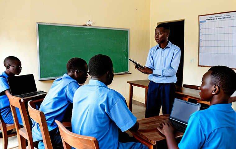 라이베리아의 언론 자유와 미디어 환경 - Liberian Journalist Working**

"A professional Liberian journalist, fully clothed in modest attire, ...