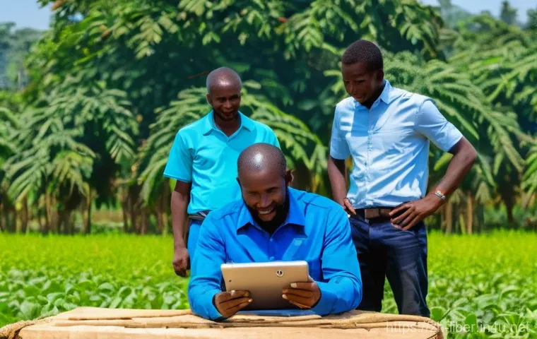 라이베리아의 농업과 주요 재배 작물 - **Economic Crops: Rubber and Cocoa Plantation:** A dynamic image capturing the cultivation of Liberi...