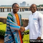 라이베리아와 유럽 국가들과의 외교 관계 - **Prompt 1: A Tapestry of Diplomacy and Partnership**
"A sophisticated and artistic depiction of...